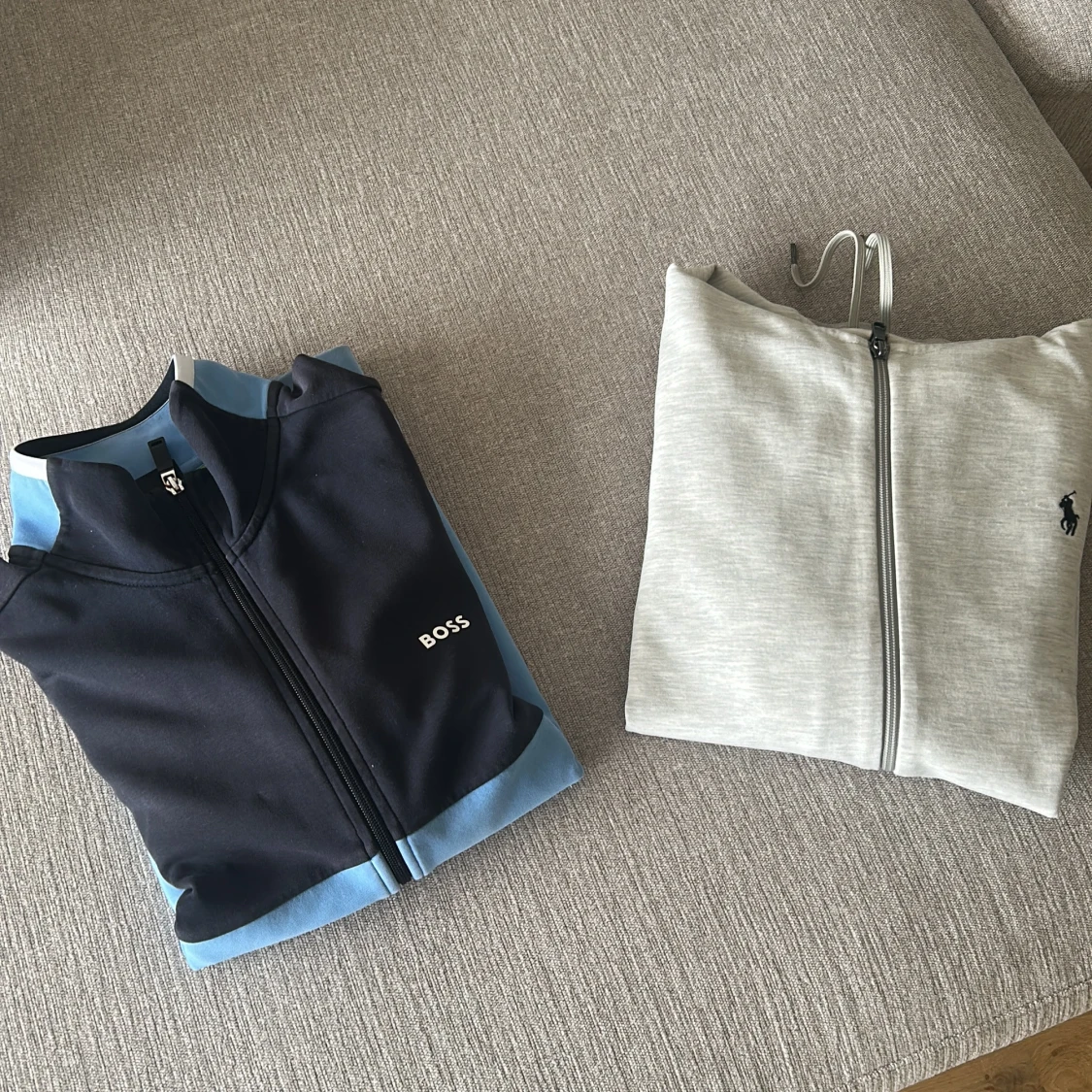 Två zipjackor från Boss och Polo Ralph Lauren
