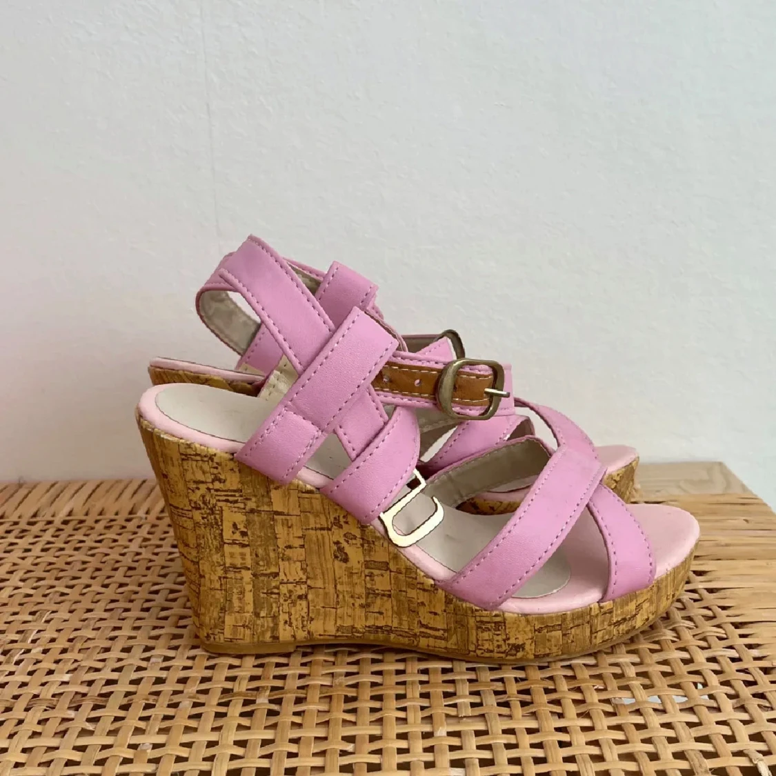 Rosa kilklack sandaler  - 1