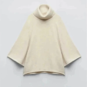 Zara poncho - Jättefin beige stickad poncho från zara💝