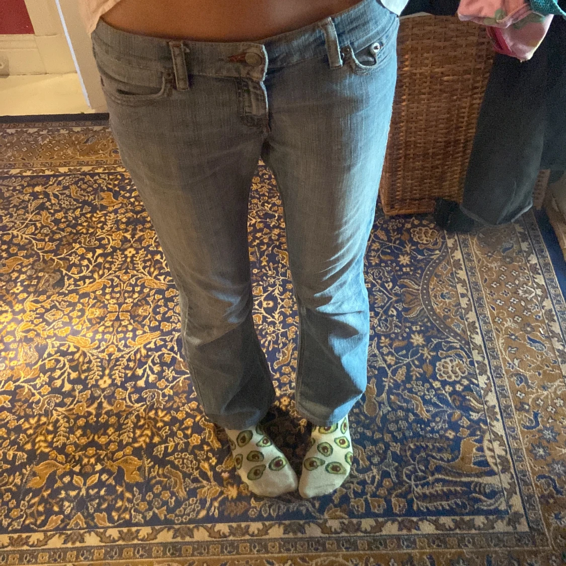 Lågmidjade bootcut vintage jeans  - 2
