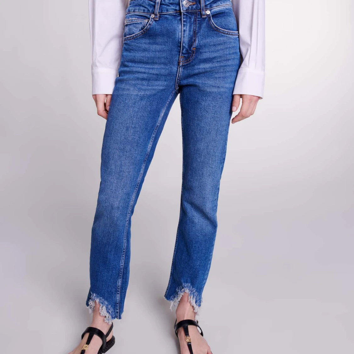 Ljusblå jeansbyxor från Maje