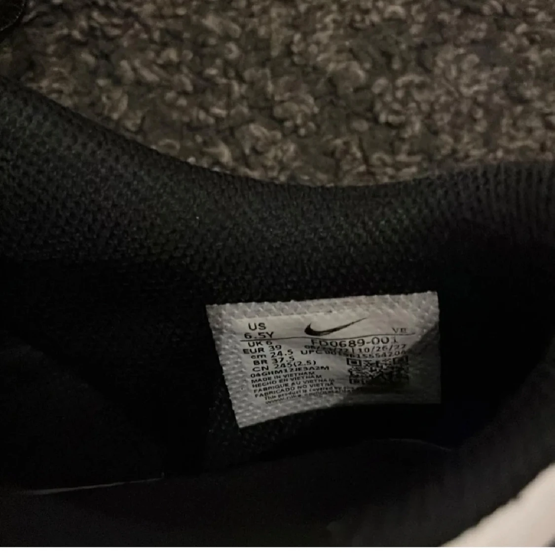 Nike Dunk Low svart och vit med blå swoosh - 4