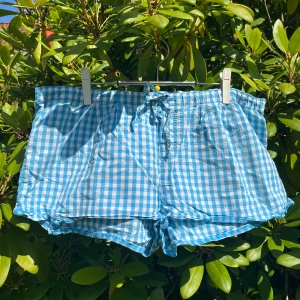 Blå- och vitrutiga shorts  - Gulliga pyjamasshorts!