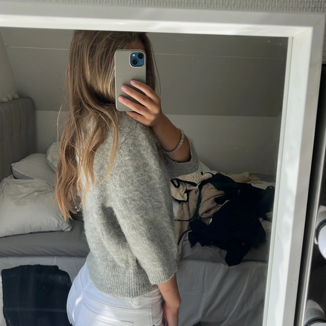 Grå stickad tröja från Zara - 1