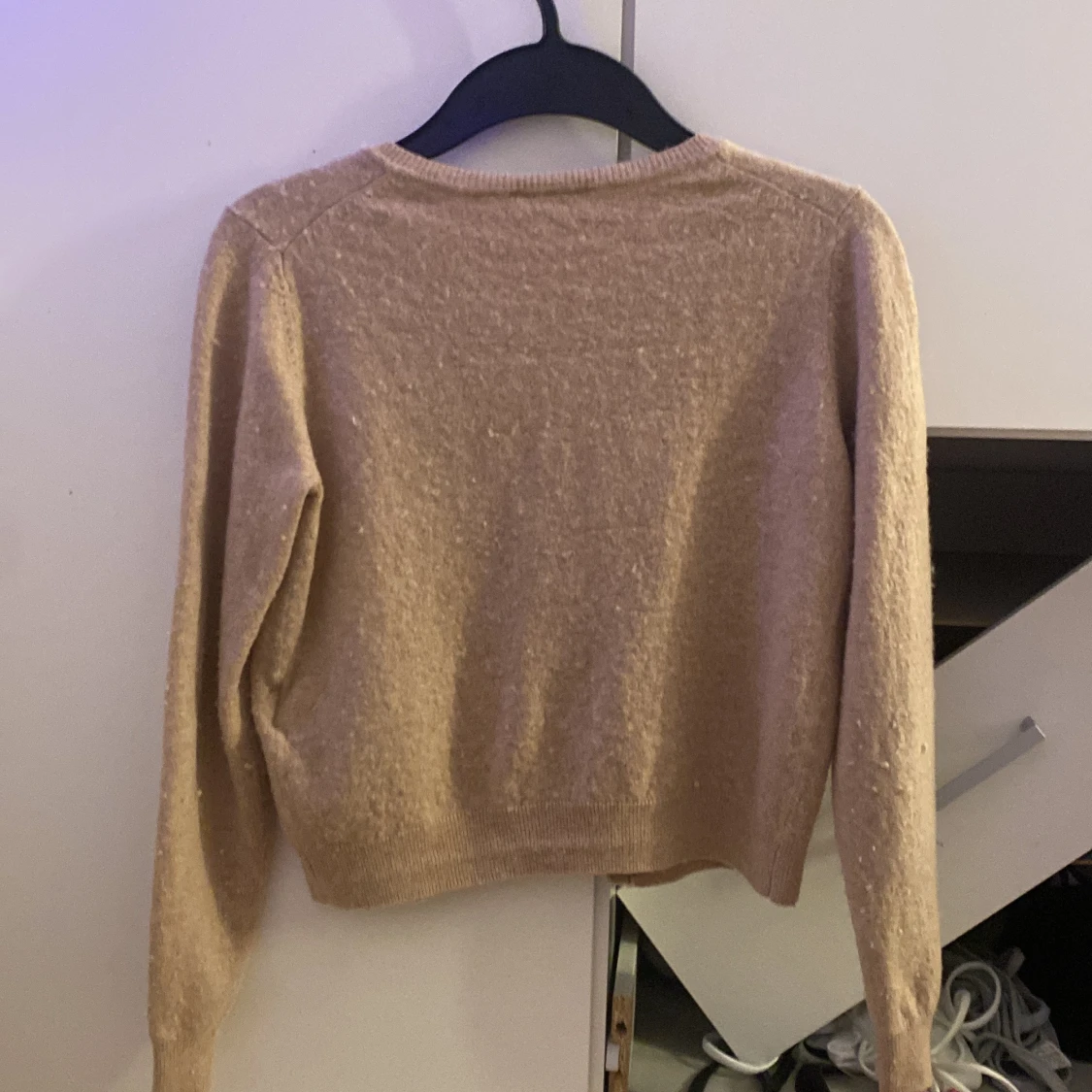 Beige kofta från Rosemunde i ullmix - 1