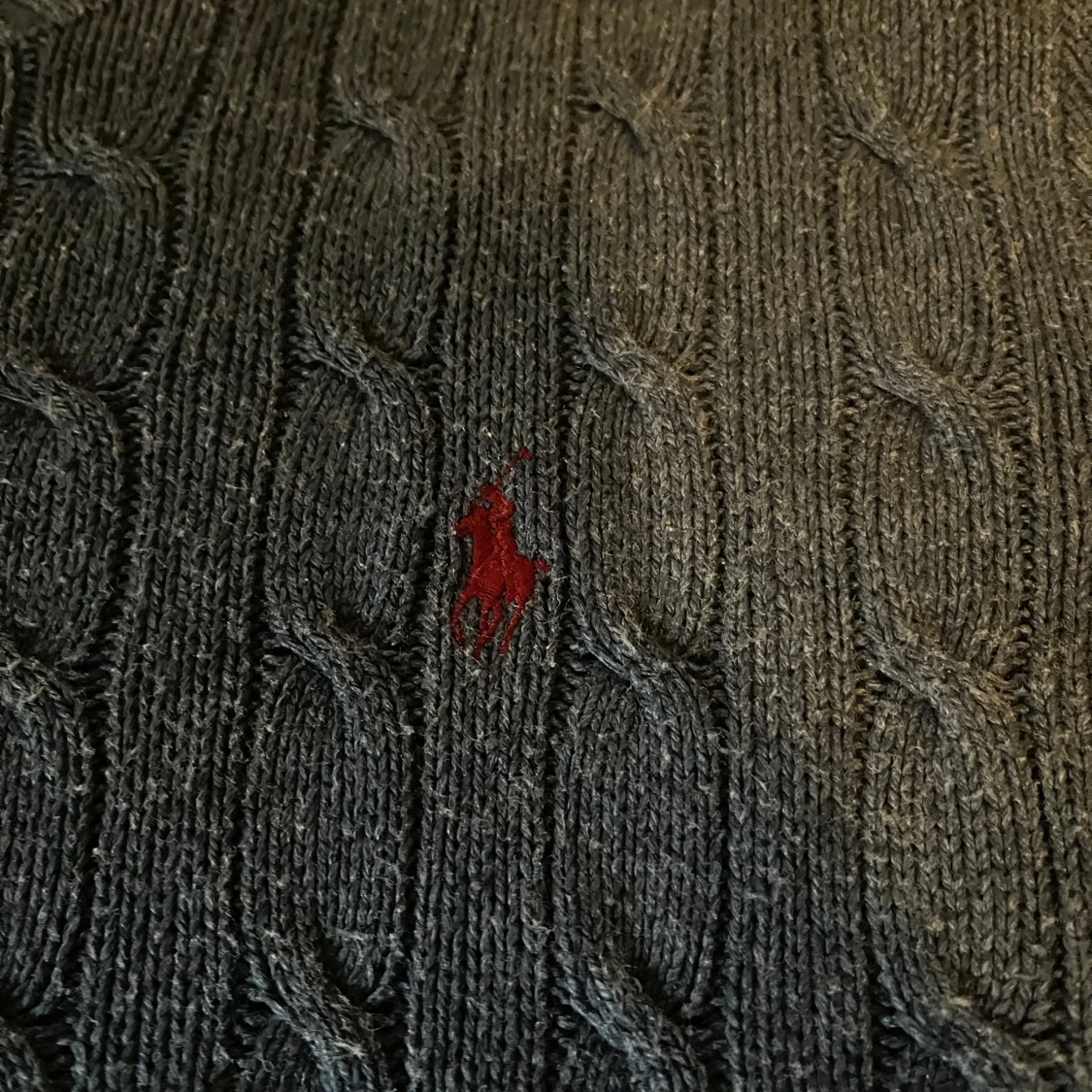 Blå kabelstickad tröja Polo Ralph Lauren - 2