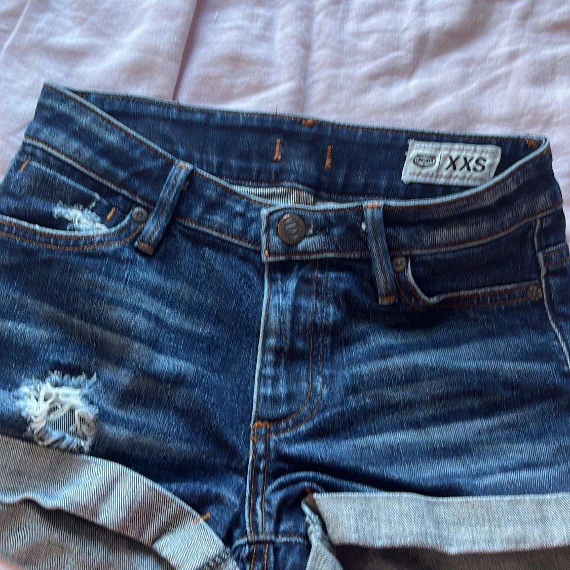 Blå jeansshorts från Crocker XXS - 3