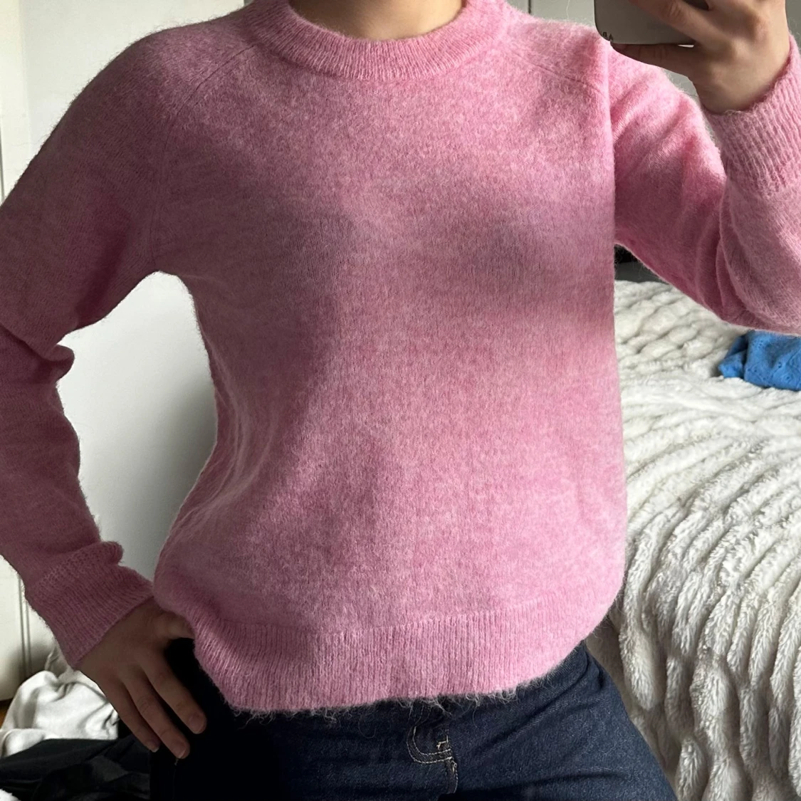 Rosa stickad tröja från Selected Femme - 1