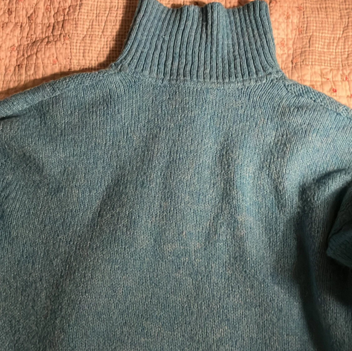 Populär Blå stickad tröja med dragkedja - 2