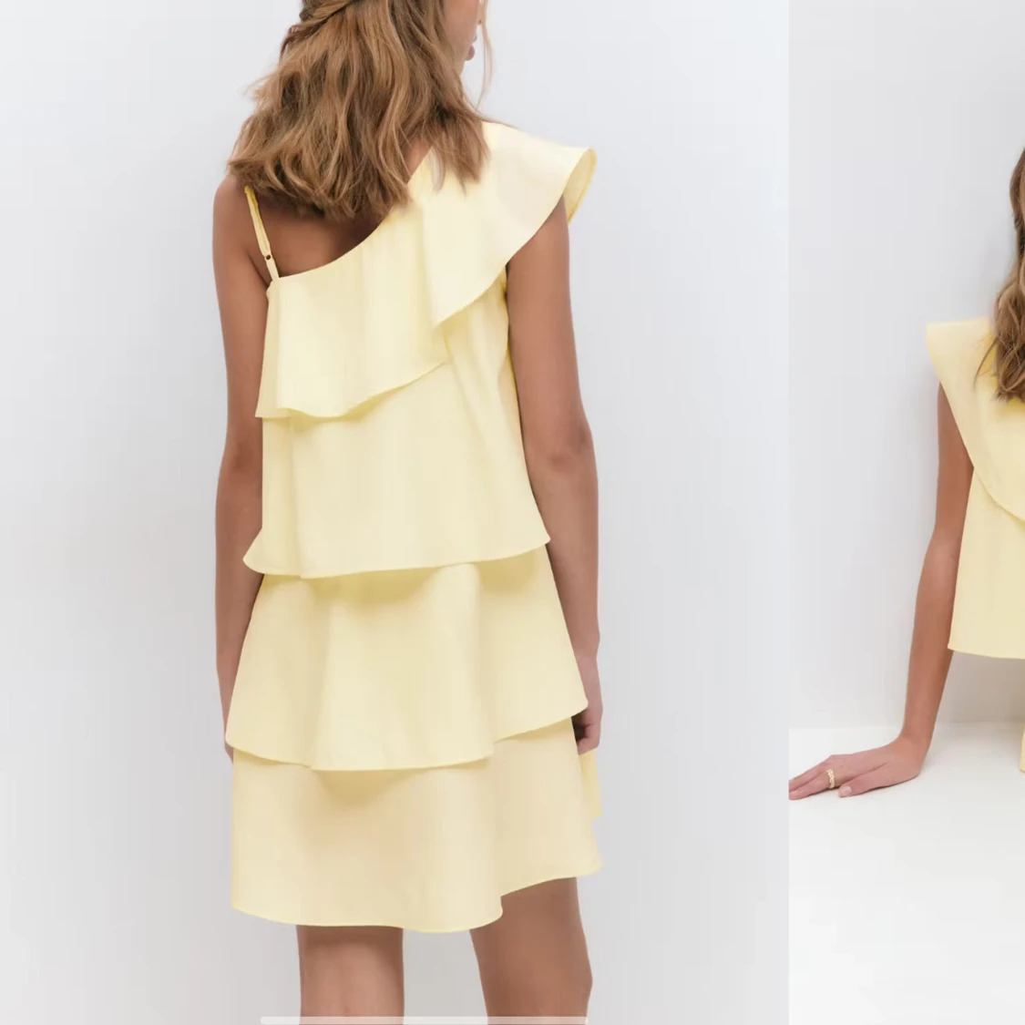 Gul volangklänning  - 1