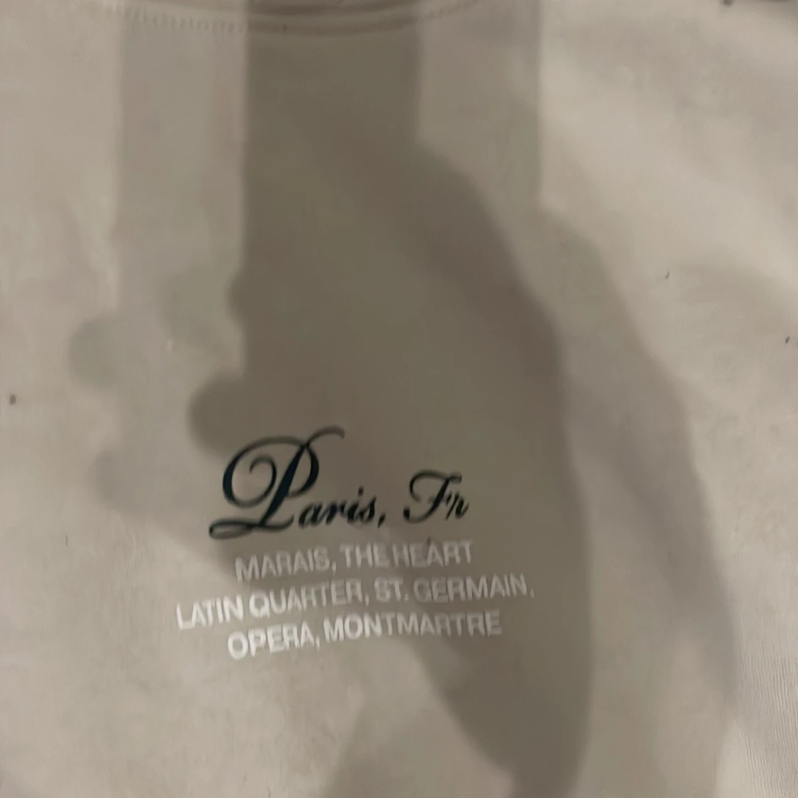 Beige hoodie med Paris-tryck - 3