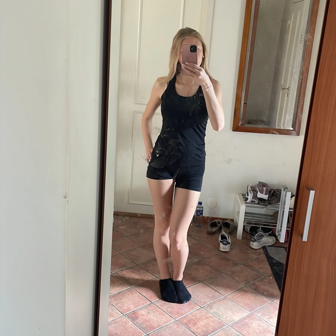 Svart thight tränings linne - 1