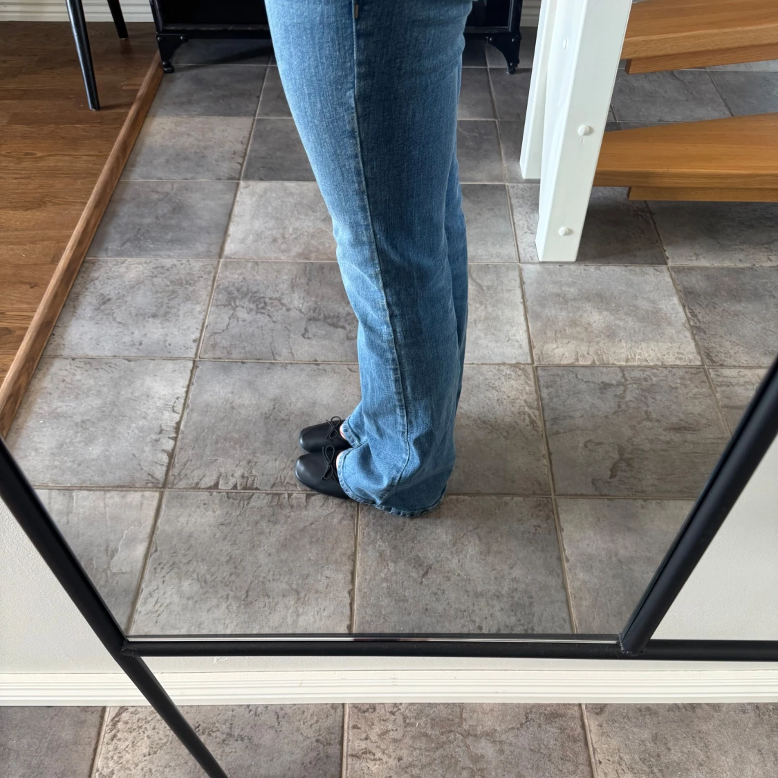 Blå bootcut jeans - 3