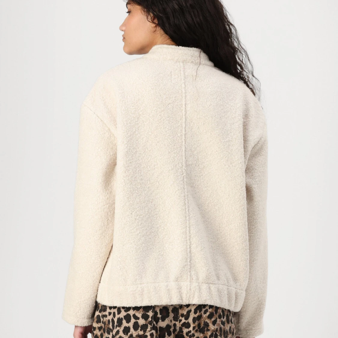 Beige teddyjacka - 1