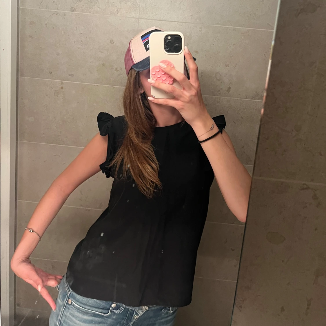 Svart volang topp - 1