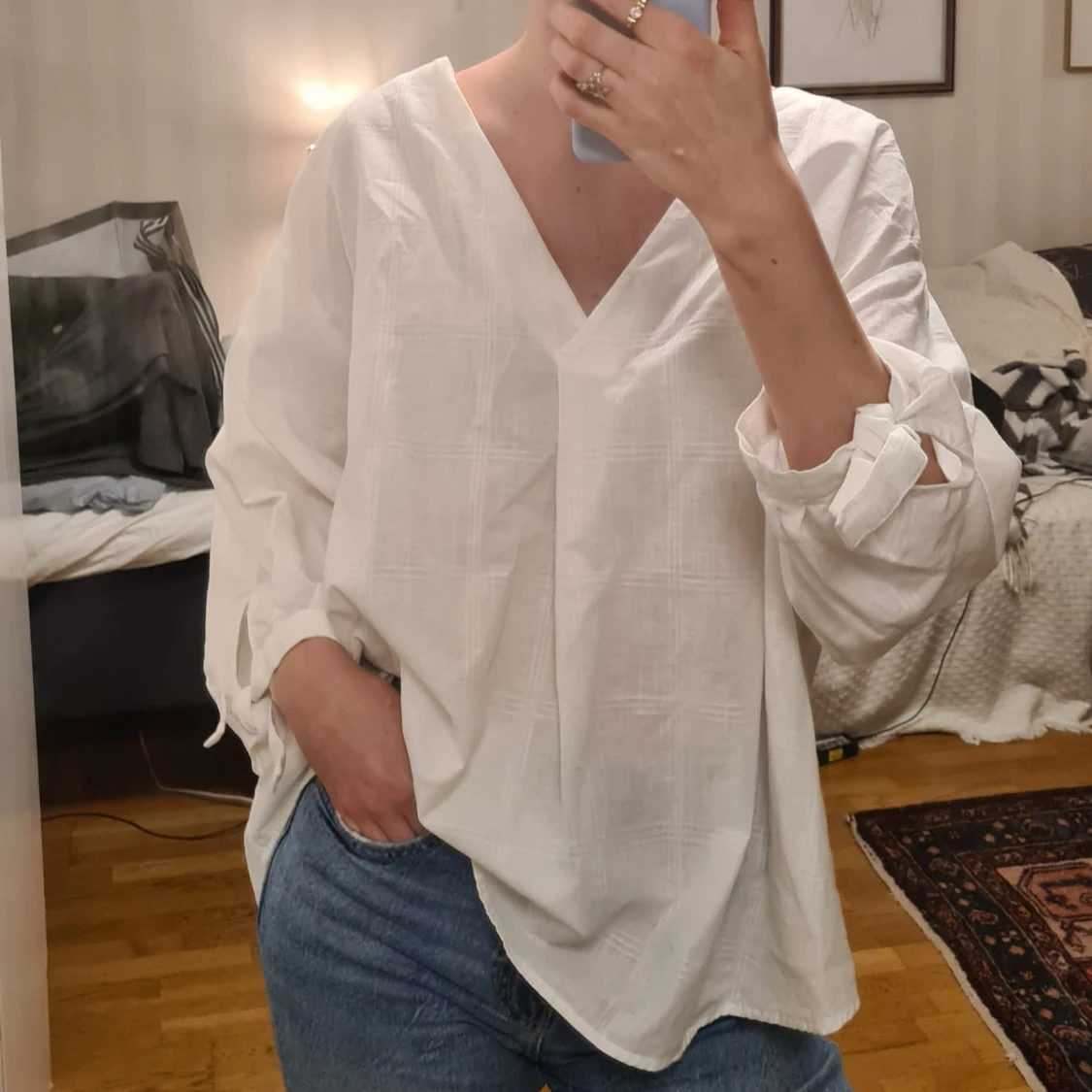 Vit blus från H&M 
