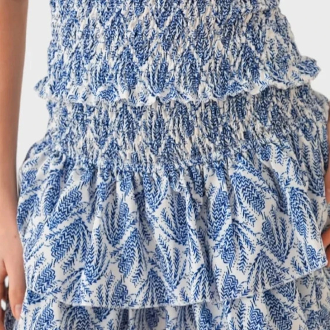 Blåvit mini kjol  - 1