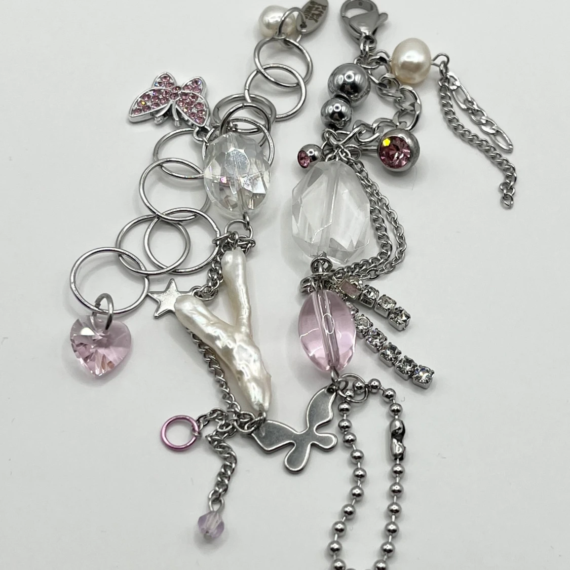 Handgjort chunky armband rosa - 4