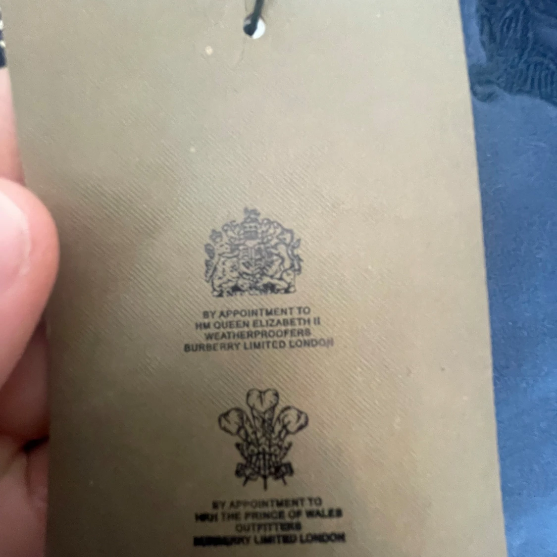 Burberry blå zip hoodie - 2