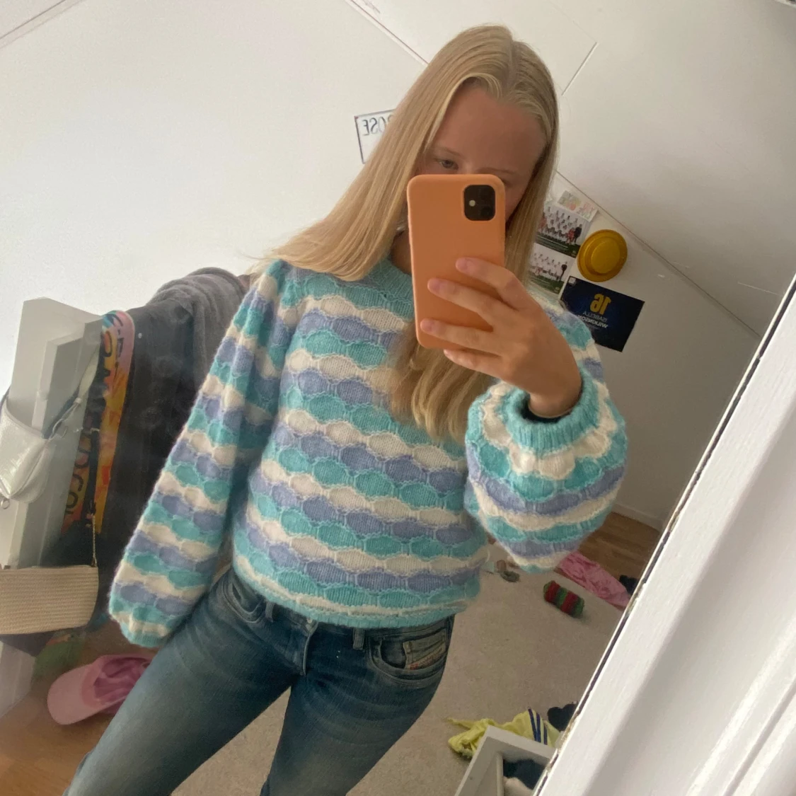 randig stickad tröja Lindex 