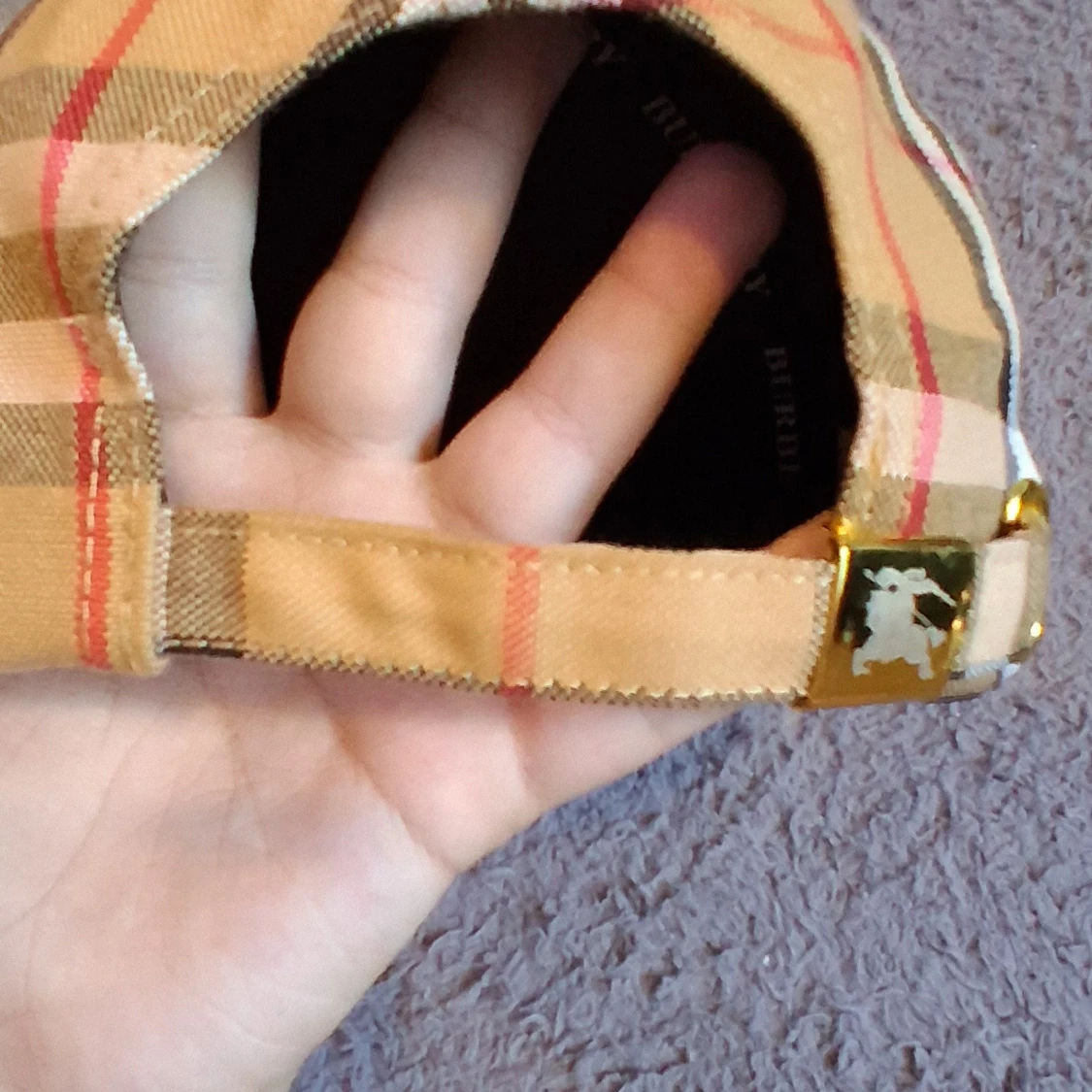 Burberry rutig keps i bomull - 3