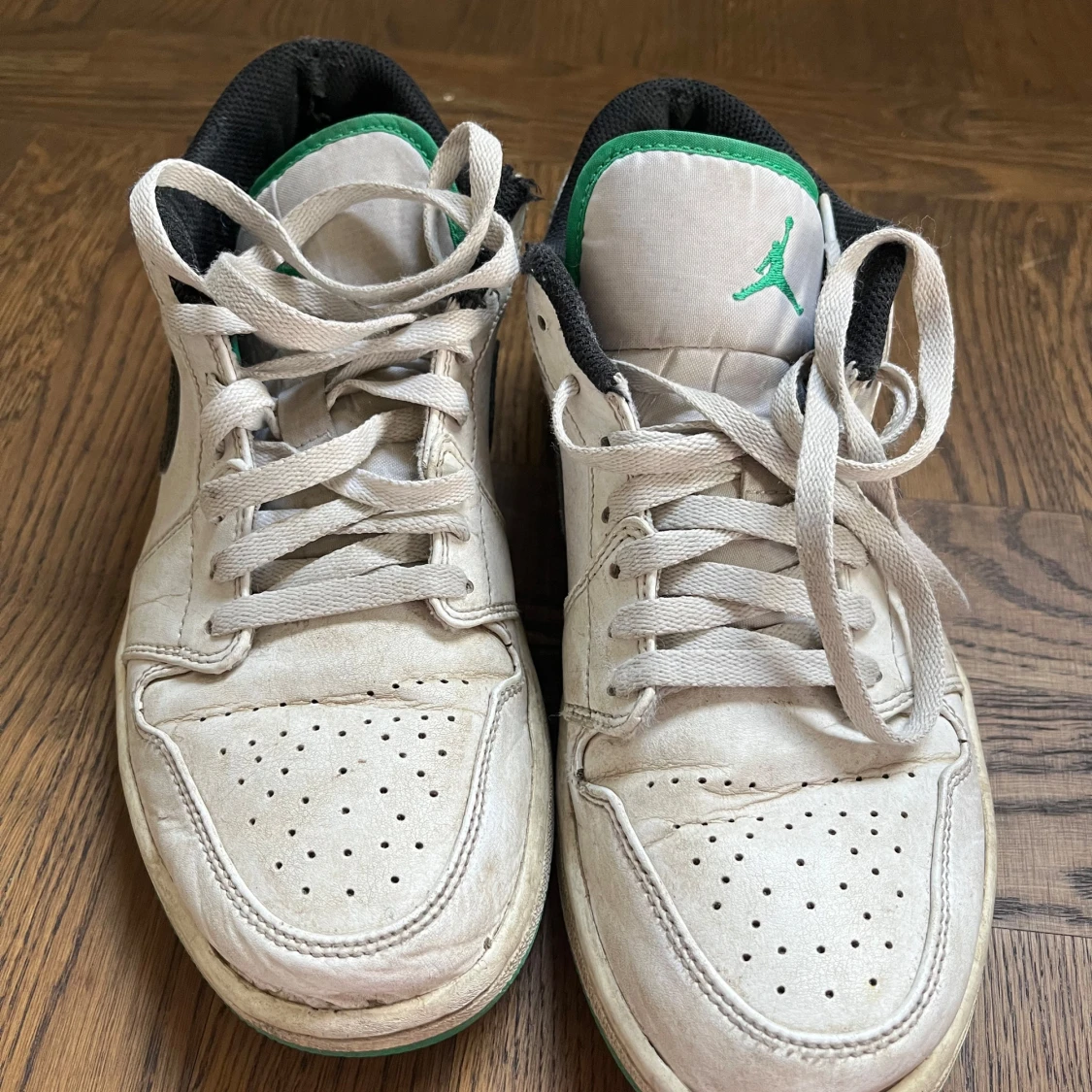 Nike Air Jordan 1 Low vit/grön - 2
