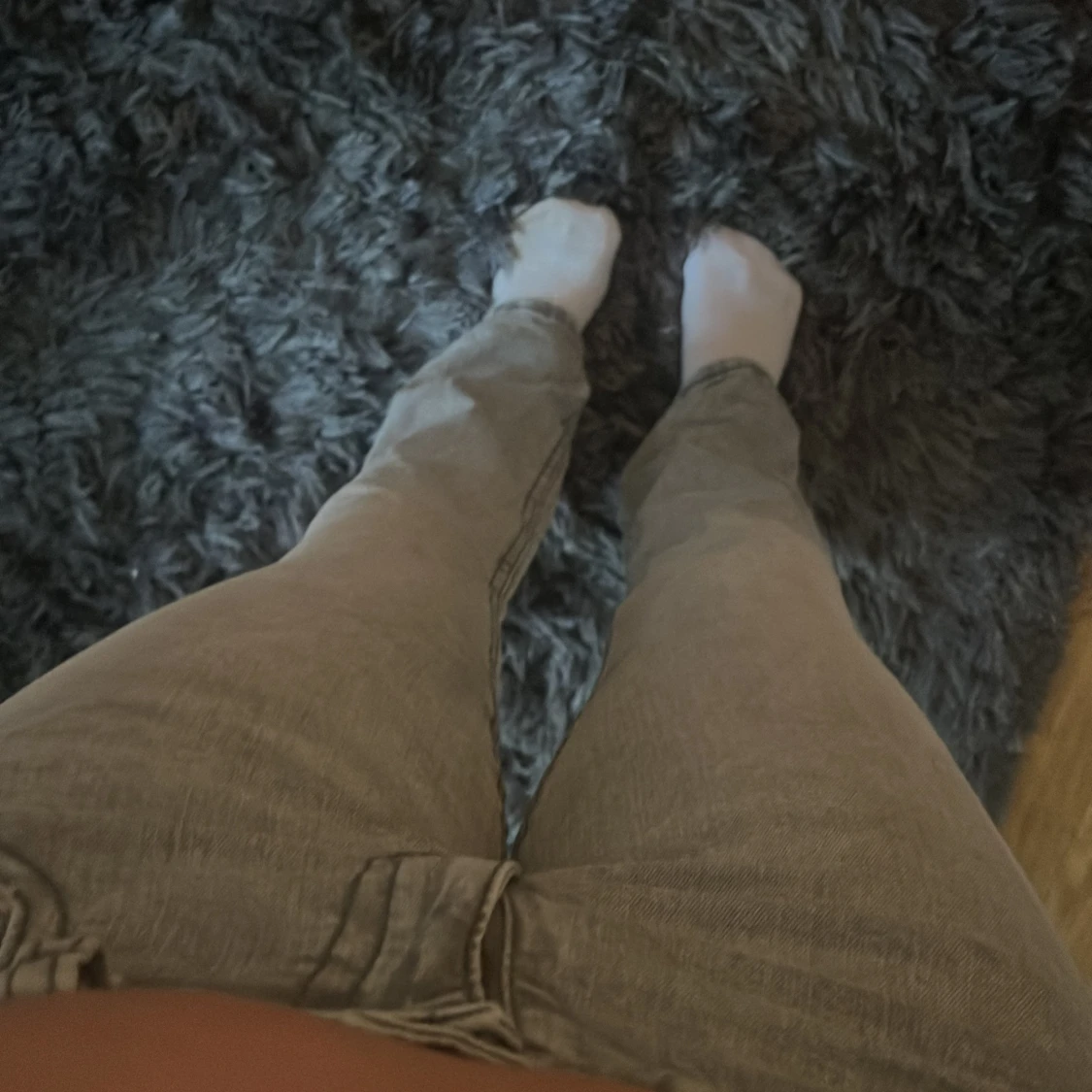 Ljusgrå bootcut jeans - 4