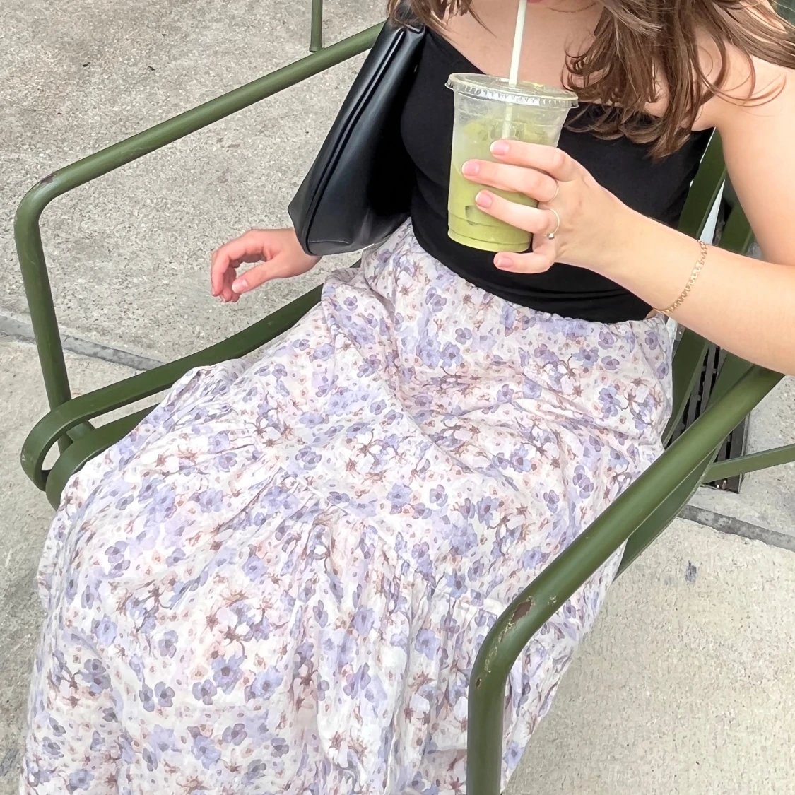 Lång blommig kjol - 1