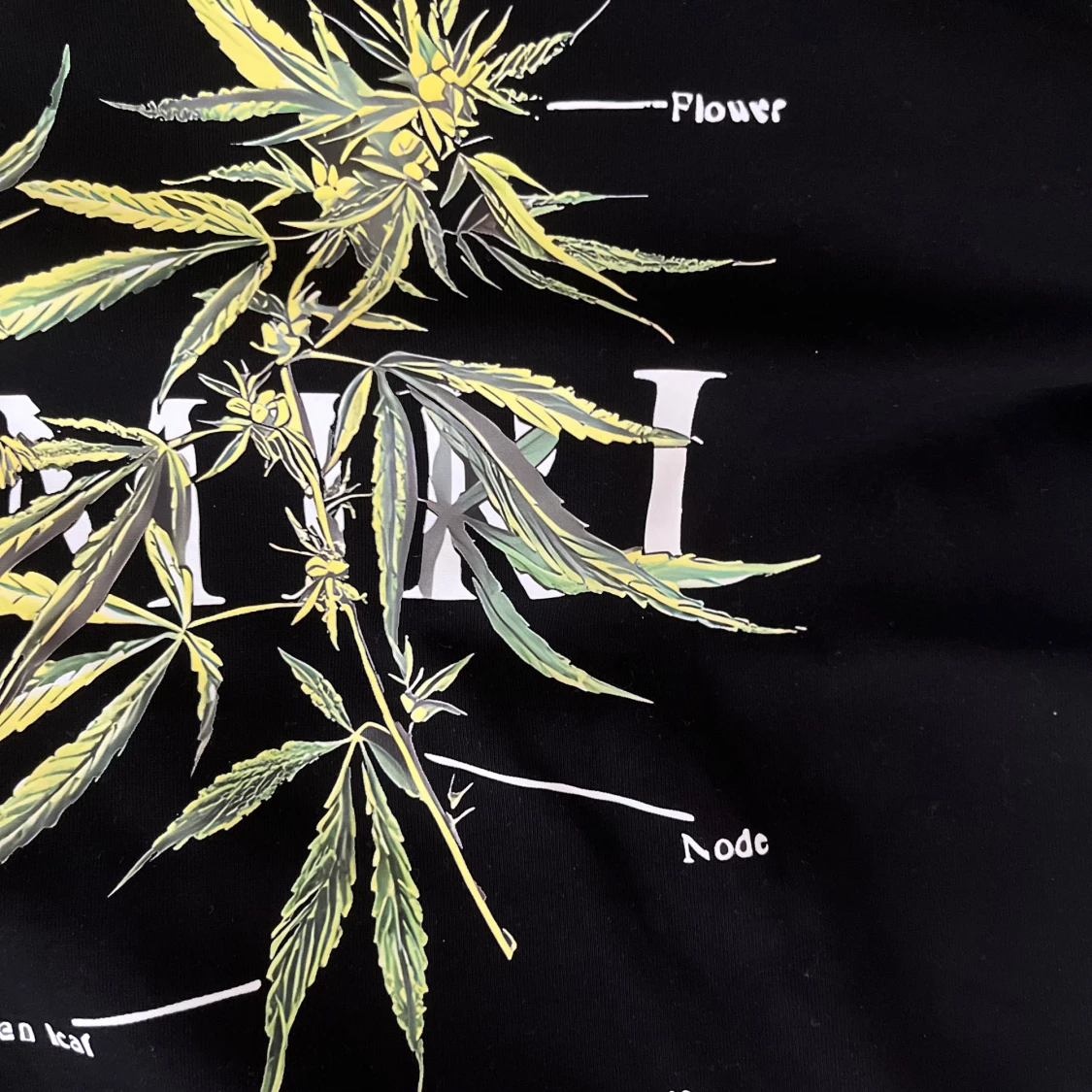 Svart AMIRI hoodie med växtmotiv - 3