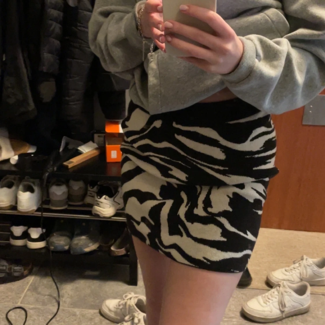 Zebramönstrad kortkjol från H&M - 2