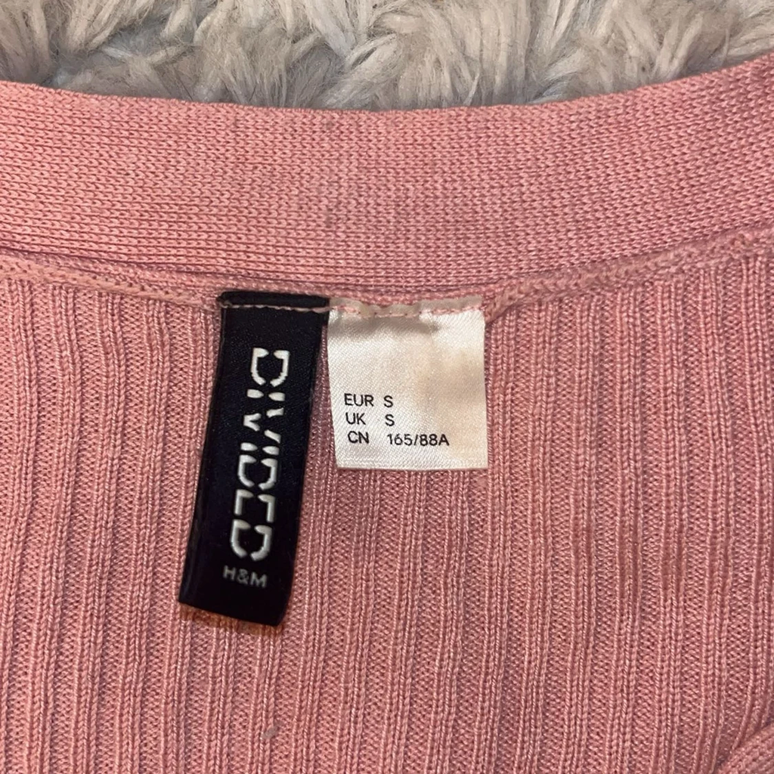Rosa ribbad croppad topp från H&M Divided - 2