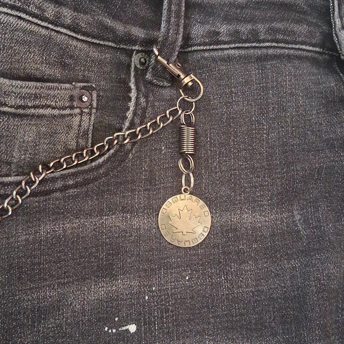 Svarta Dsquared2 ICON jeans med kedja - 2