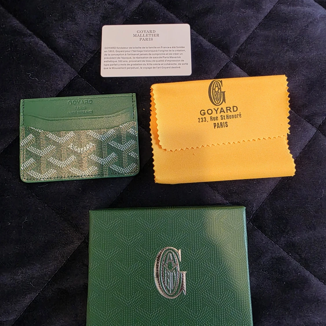 Grön Goyaard plånbok med mönster