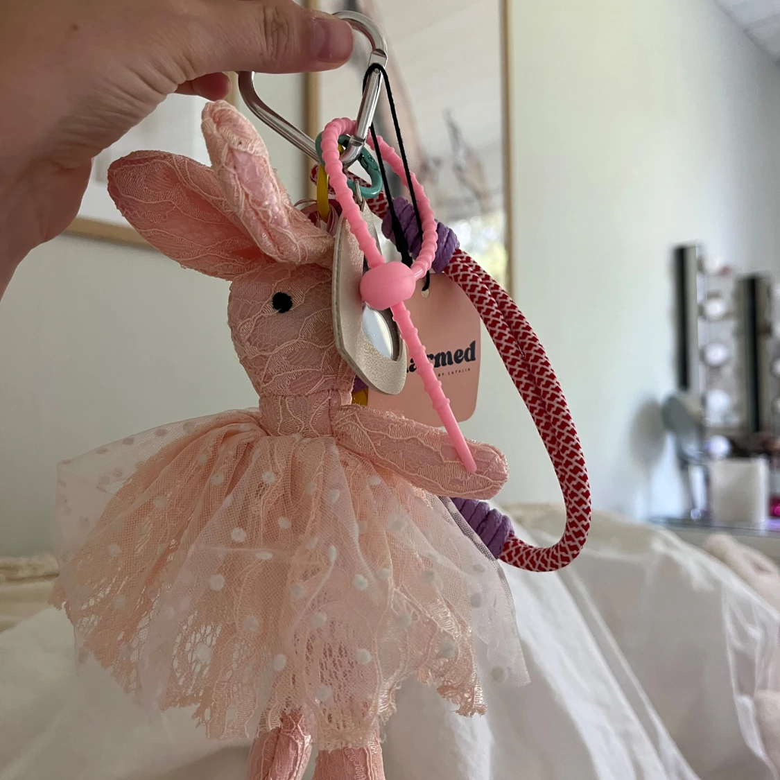 Charmed kanin-nyckelring till väskan från Latalia - 2