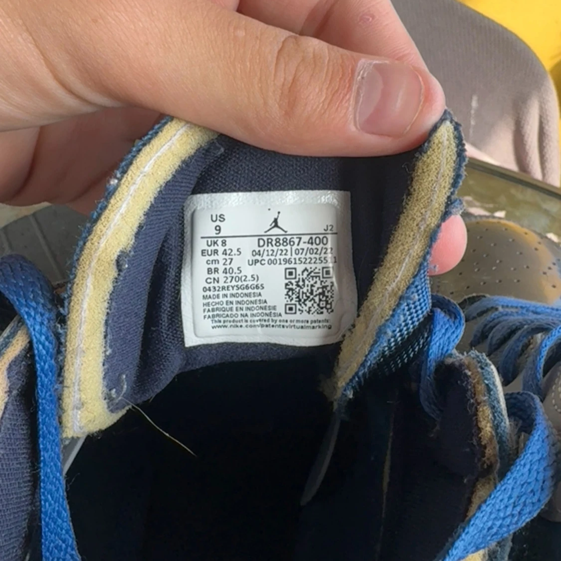 Nike Air Jordan 1 Low OG Blå US9 - 3