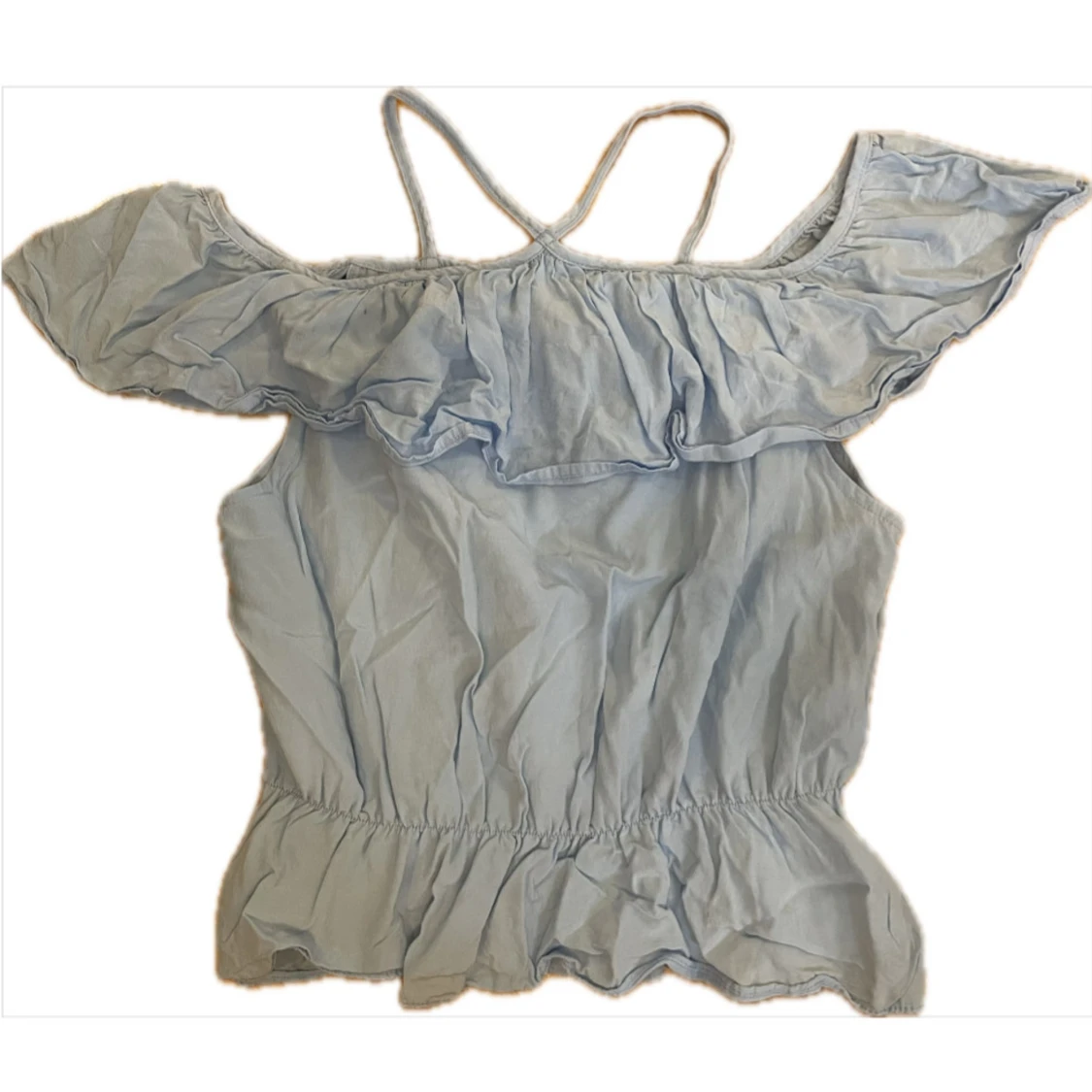 Ljusblå volangtopp Little Remix