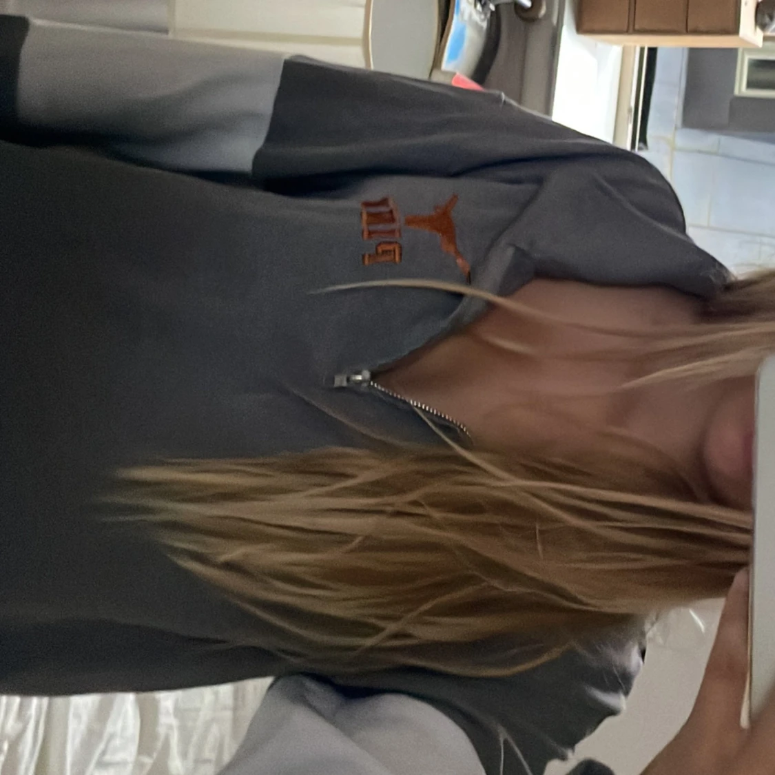 Grå half zip tröja från PINK victorias secret - 2