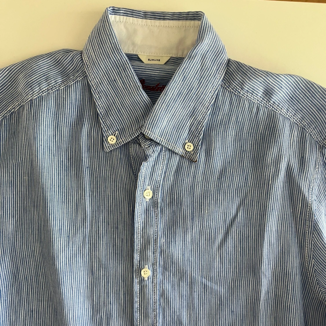 Randig blå skjorta från Stenströms - 3