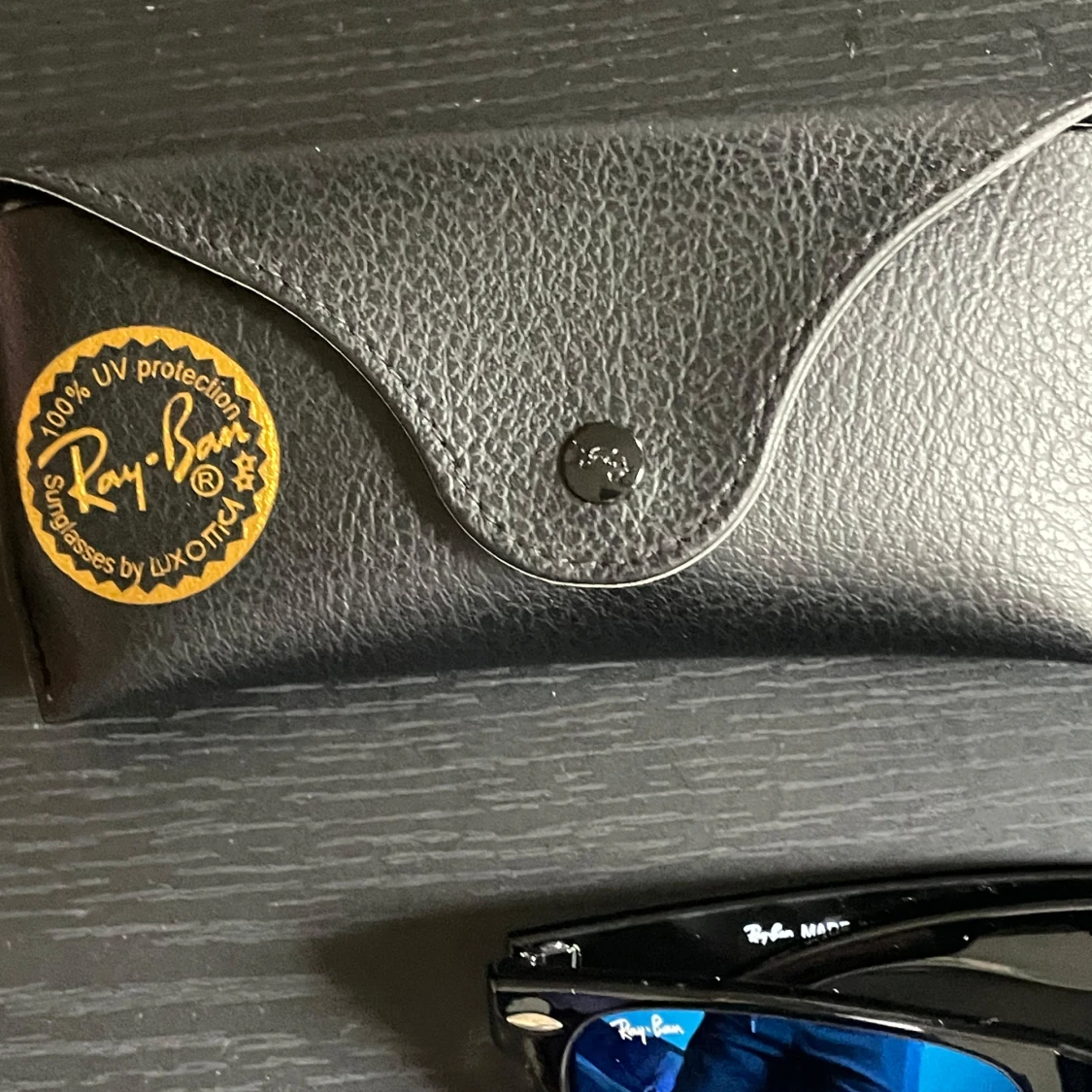 Ray-Ban Wayfarer svarta med blå spegelglas - 3
