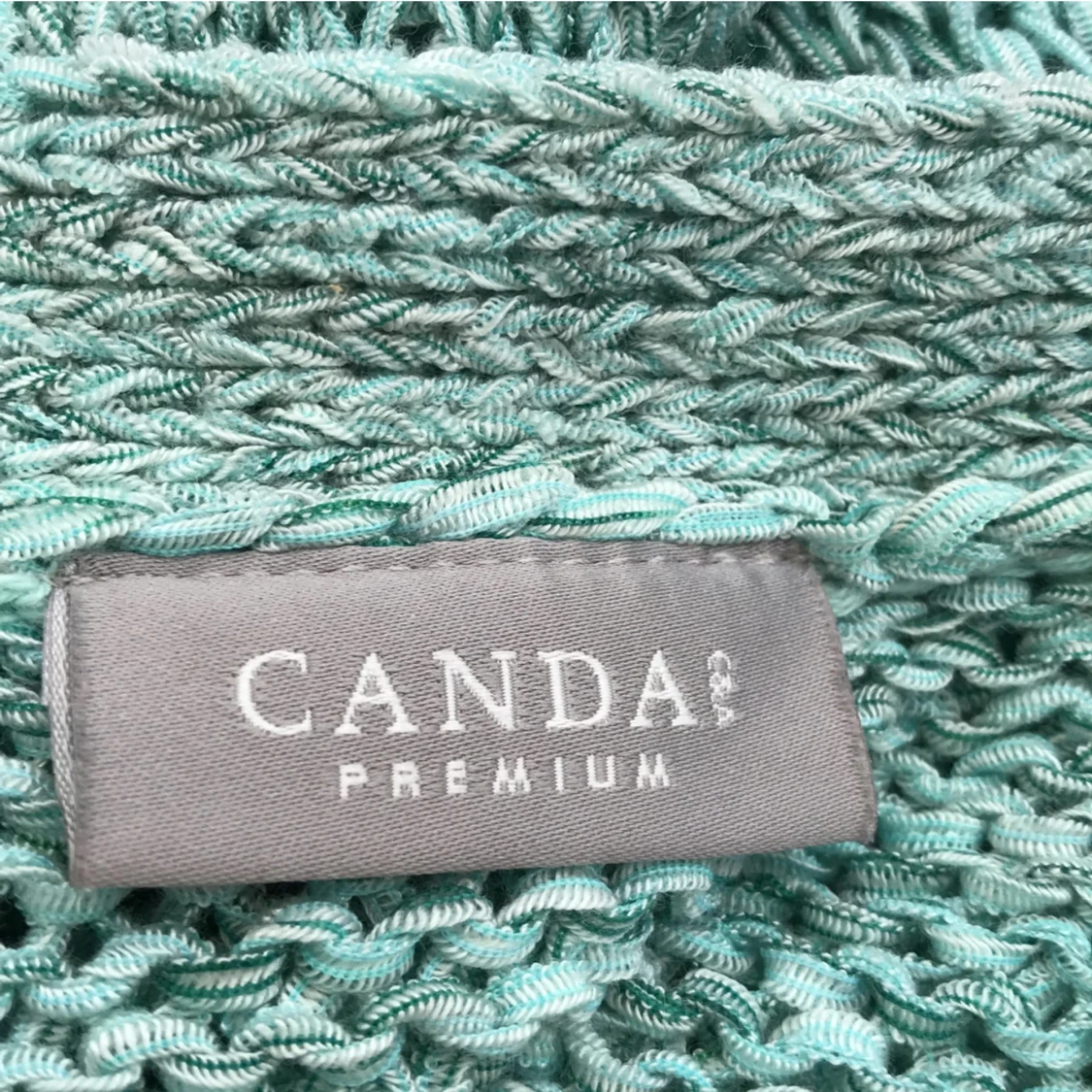 Mintgrön stickad kofta  - 2