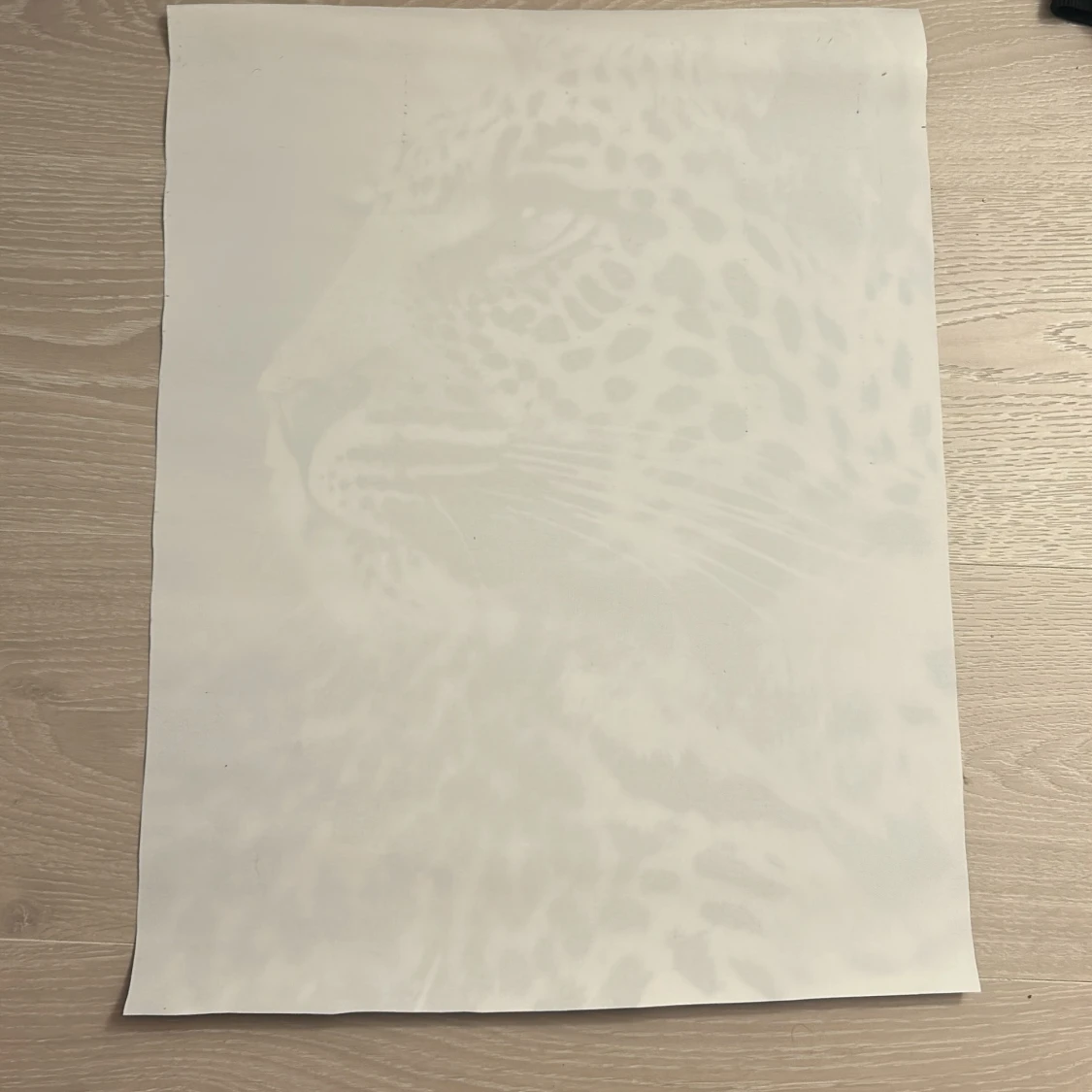 Svartvit tygposter med leopardmotiv - 3