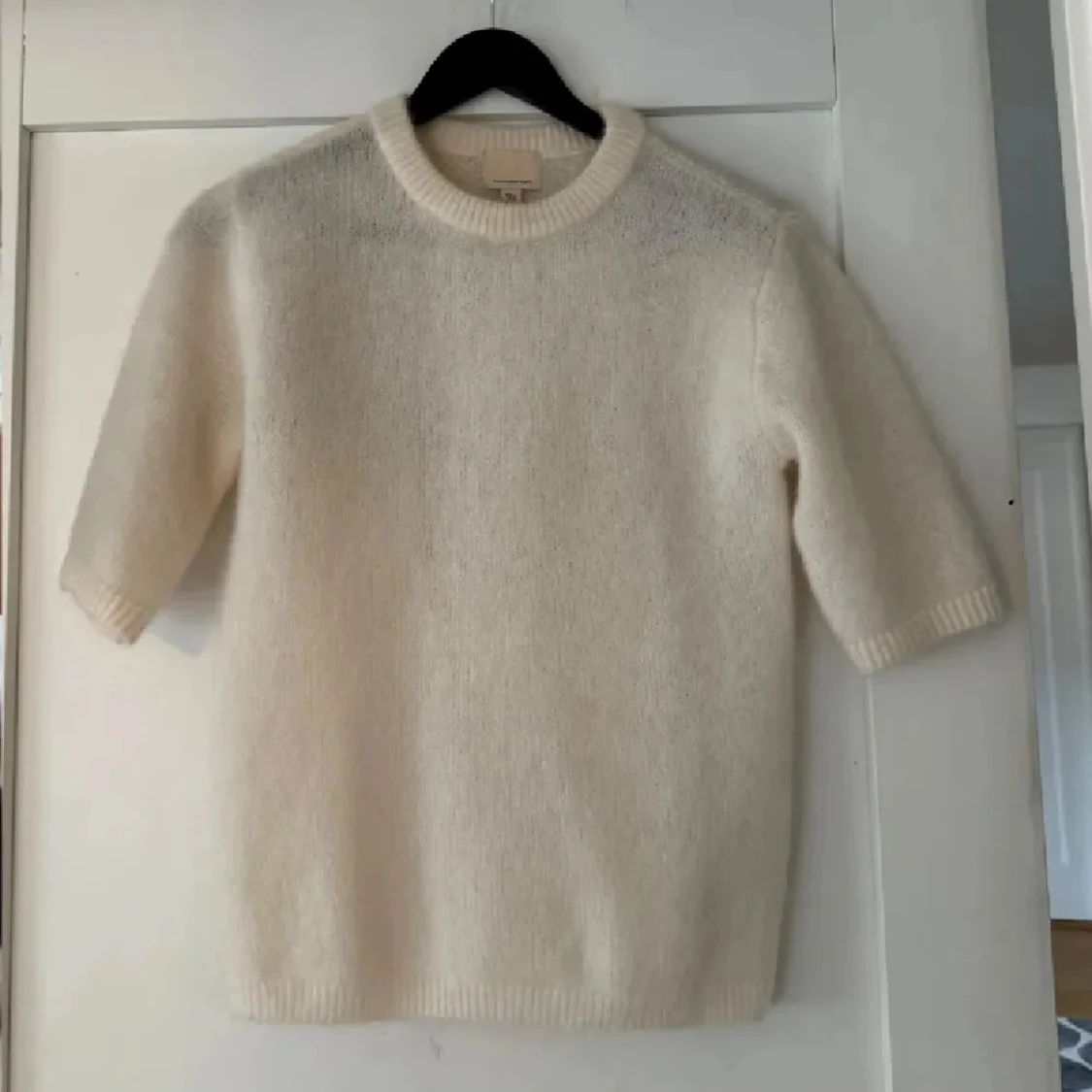 Vit stickad tröja H&M Mohairmix - 2