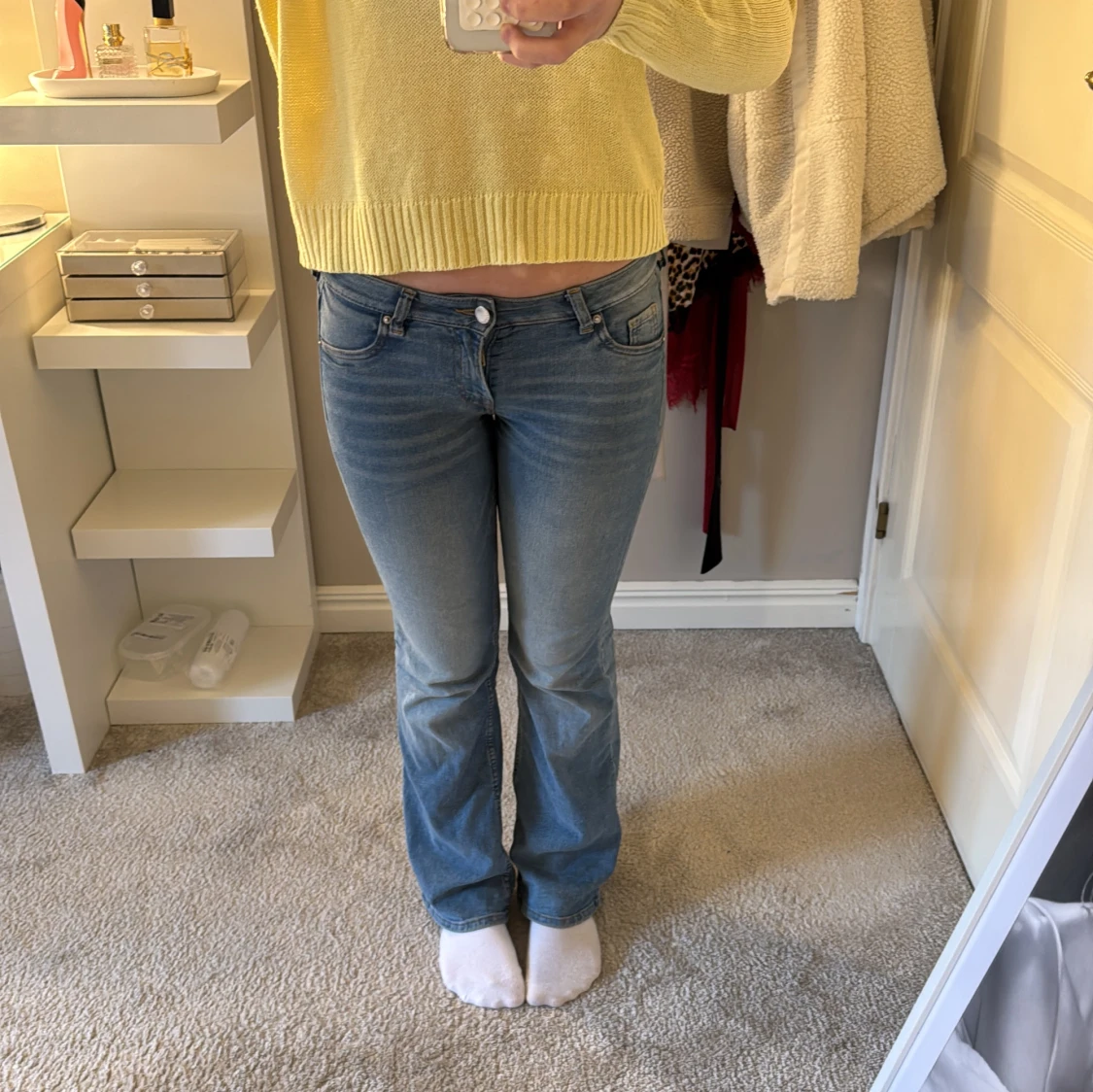 Blå bootcut jeans - 2