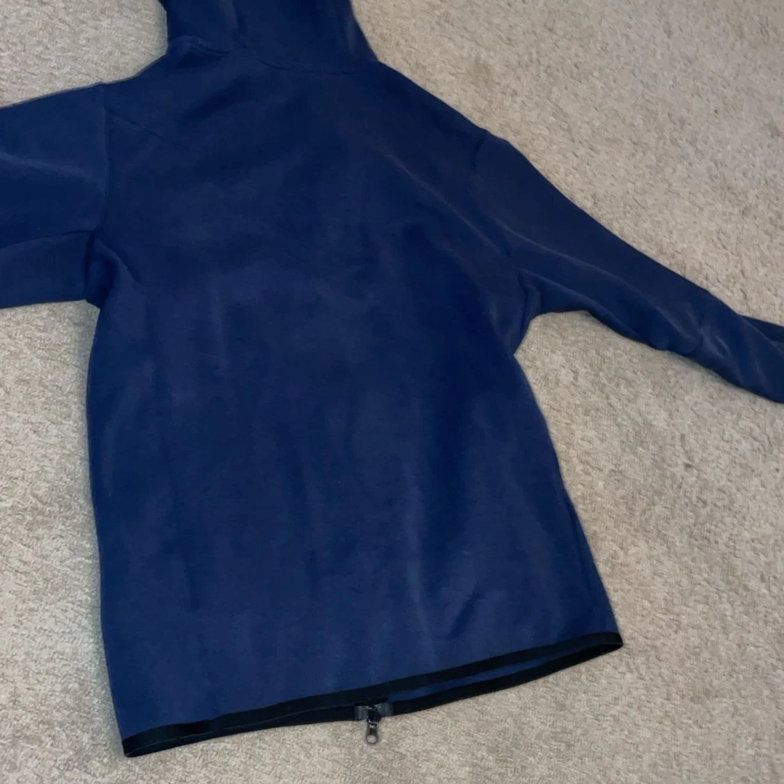 Marinblå Nike hoodie med dragkedja - 2