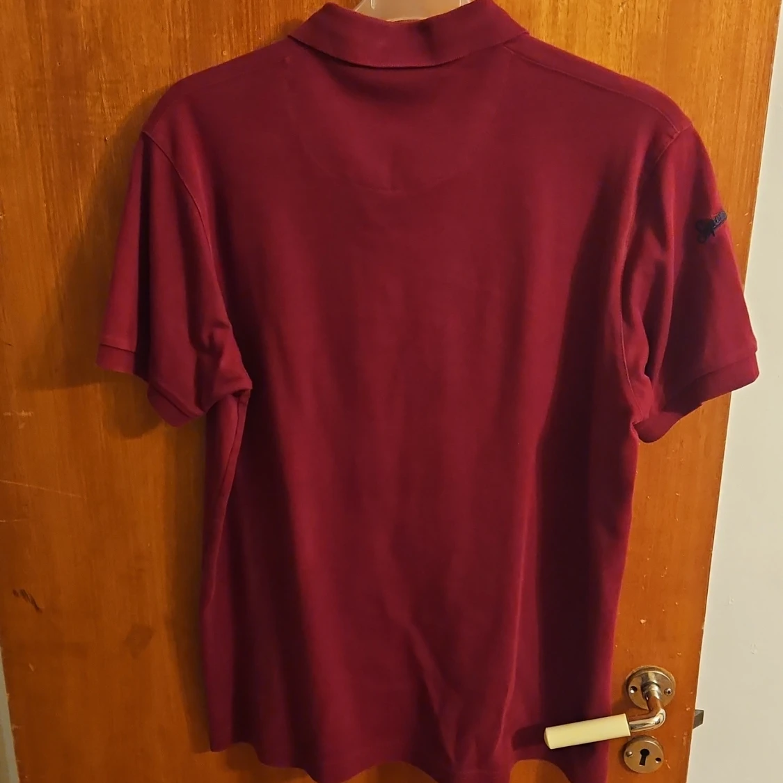 Vinröd pikétröja från Simenti, stl L - 2