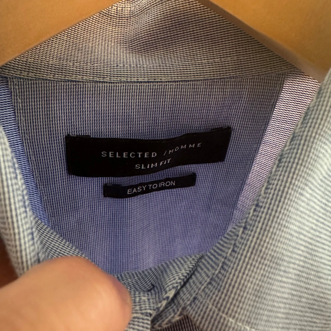 Blå slim fit skjorta från Selected Homme - 1