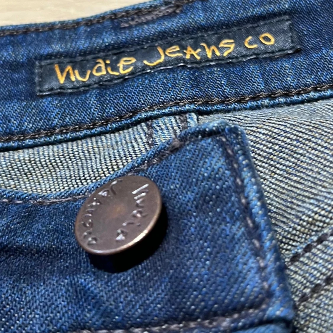 Mörkblå slim jeans från Nudie Jeans Co - 3