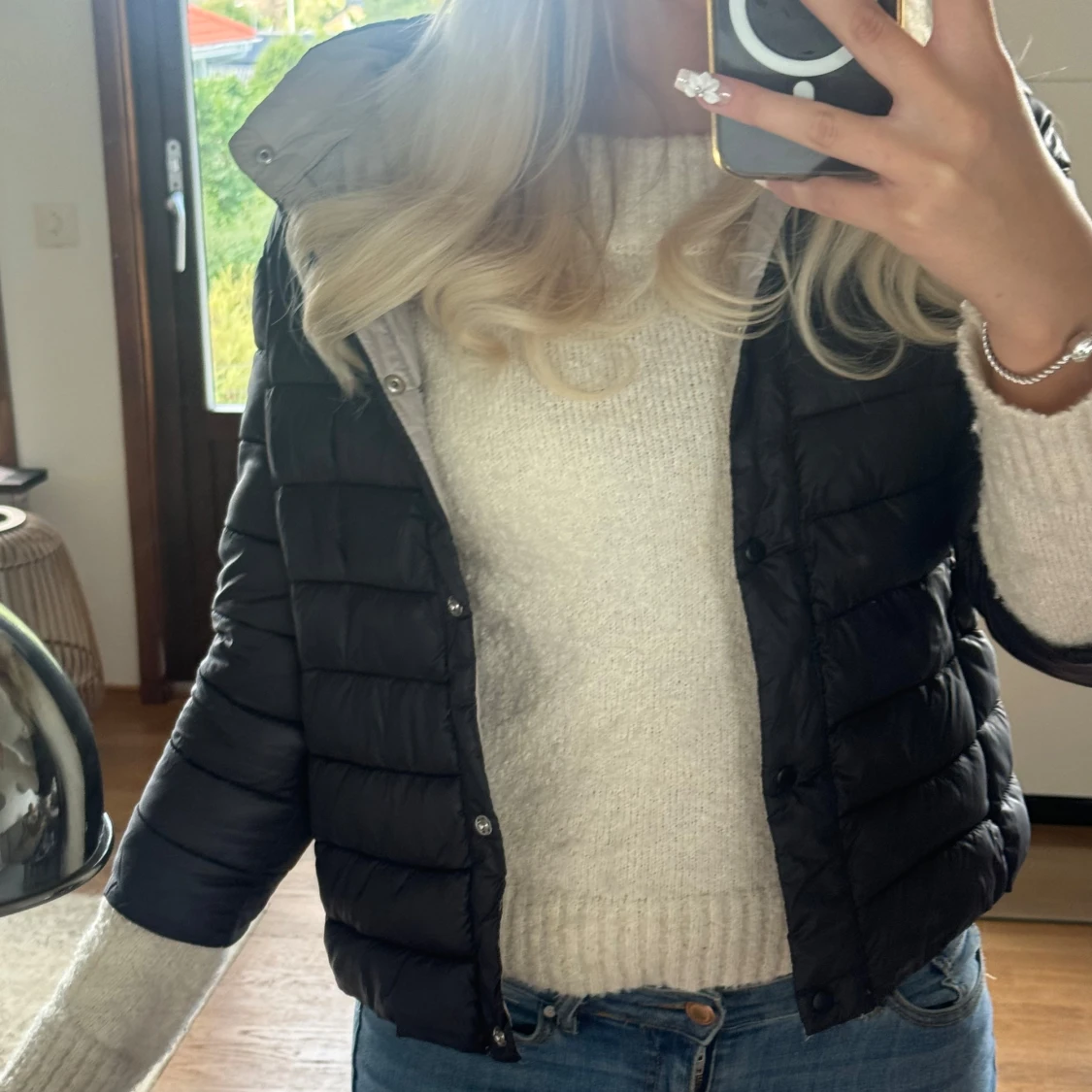 Svart herno liknande jacka - 4