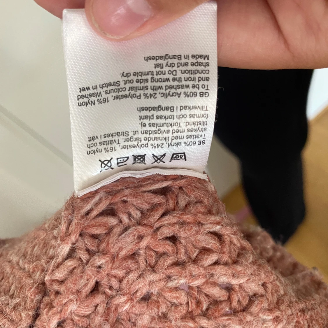 Stickad rosa tröja från 157 L - 3