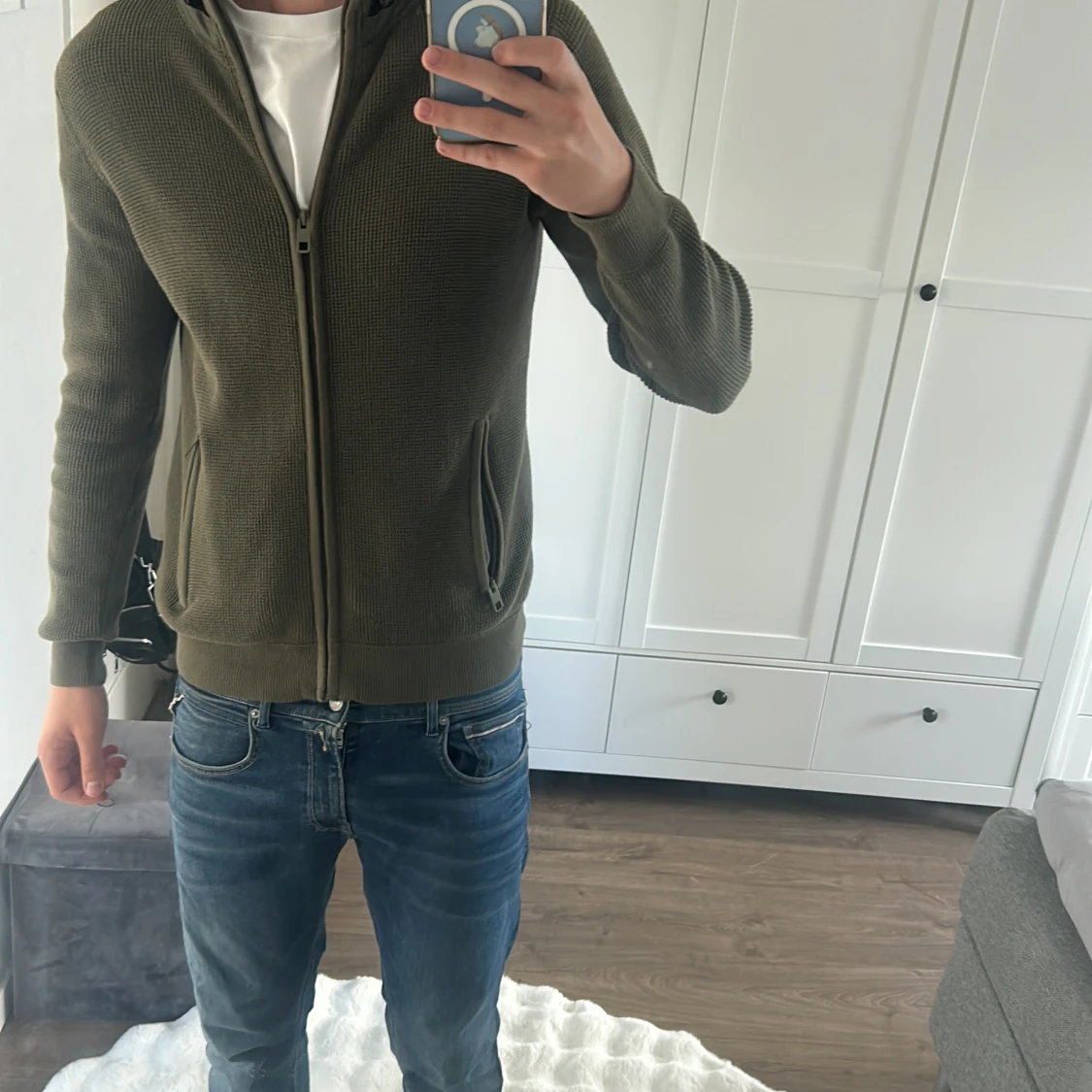 Indicode jeans zip hoodie